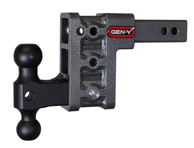 GH-513 Mega-Duty Adjustable Drop Hitch 2 in. Shank [5 in. Drop, 2,000 lbs. TW, 16,000 lbs. GTW]