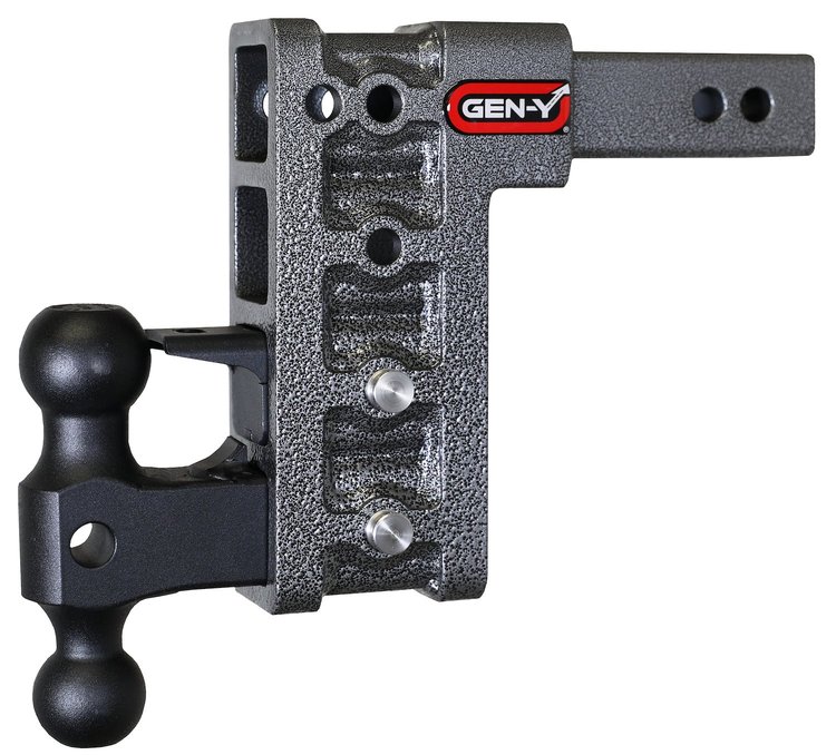 GH-524 MEGA-DUTY Adjustable Drop Hitch 2 in. Shank [7.500 in. Drop, 2,000 lbs. TW, 16,000 lbs. GTW]