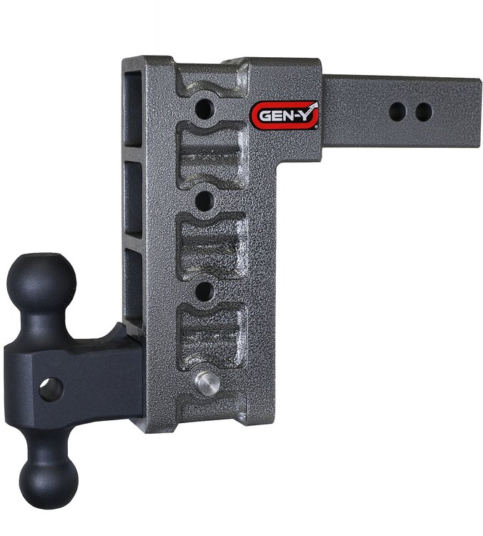 GH-614 Mega-Duty Adjustable Drop Hitch 2.500 in. Shank [9 in. Drop, 3,000 lbs. TW, 21,000 lbs. GTW]