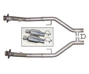 H-Pipe with Catalytic Converters 2005-10 Mustang