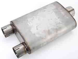 Race Pro Muffler 3" Inlet, 2.5" Dual Outlet