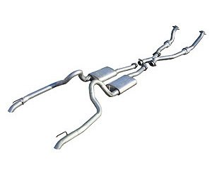 Street-Pro True-Dual Exhaust System 1998-04 Mustang V6