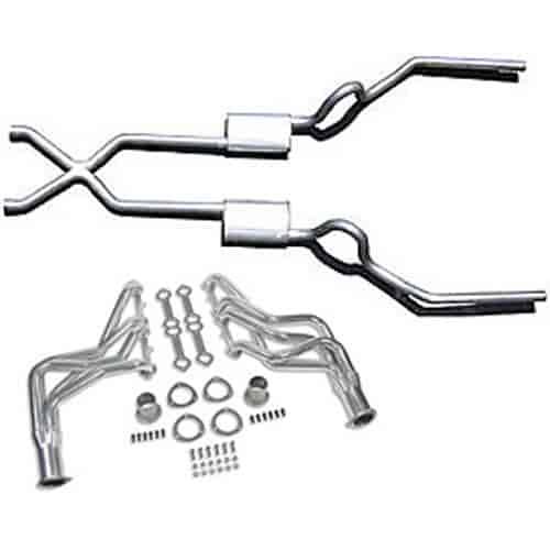 Street-Pro Crossmember-Back Exhaust with Headers 1964-72 GM A-Body with Small Block Chevy Includes: