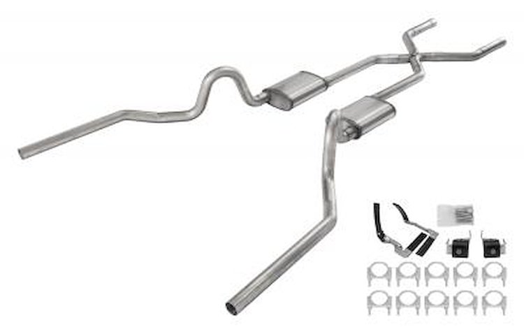 Street-Pro Crossmember-Back Exhaust System for 1968-1972 Oldsmobile 442 w/Bumper Cut-Outs