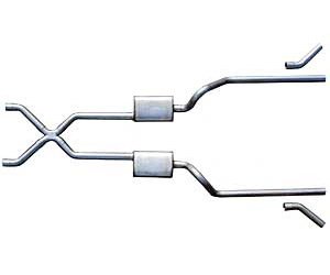 Race-Pro Crossmember-Back Exhaust System 1955-57 Chevy Wagon