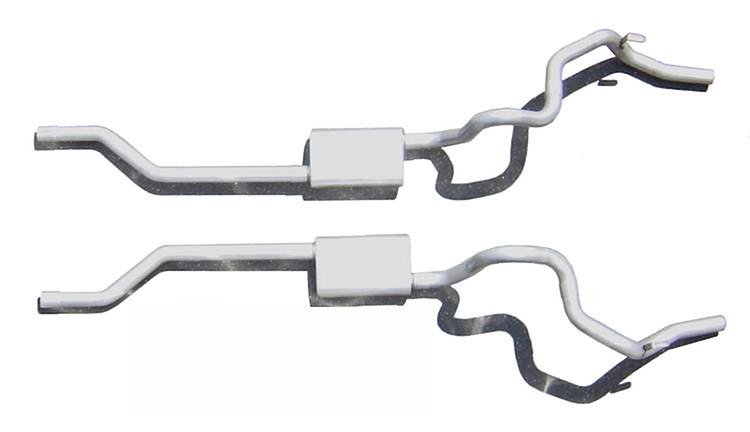 Crossmember Back Exhaust System with Turbo Pro Mufflers for 1970-1974 GM F-Body [2.500 in.]