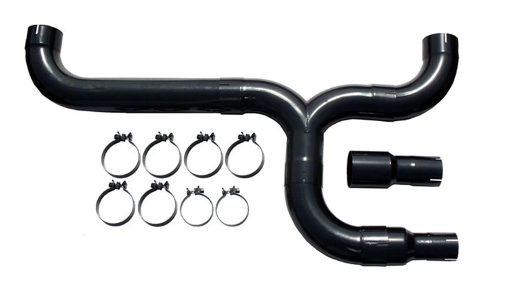 Dual Diesel Truck Stack Kit 409 Stainless 5" Tubing