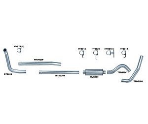 Diesel Truck Exhaust System Ford 1999-03 7.3L