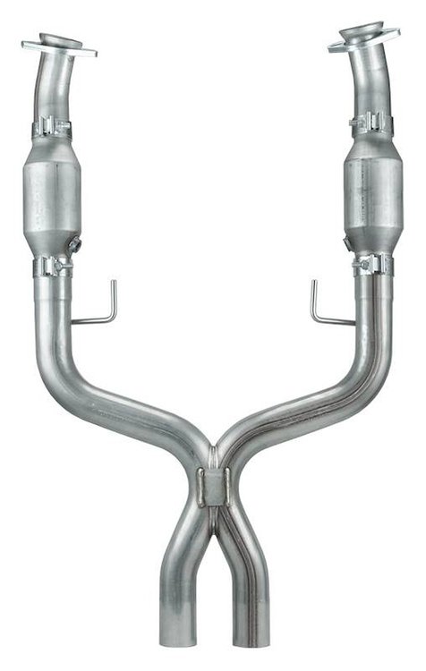 2.500 in. Long-Tube X-Pipe with Catalytic Converters 2005-2010 Ford Mustang