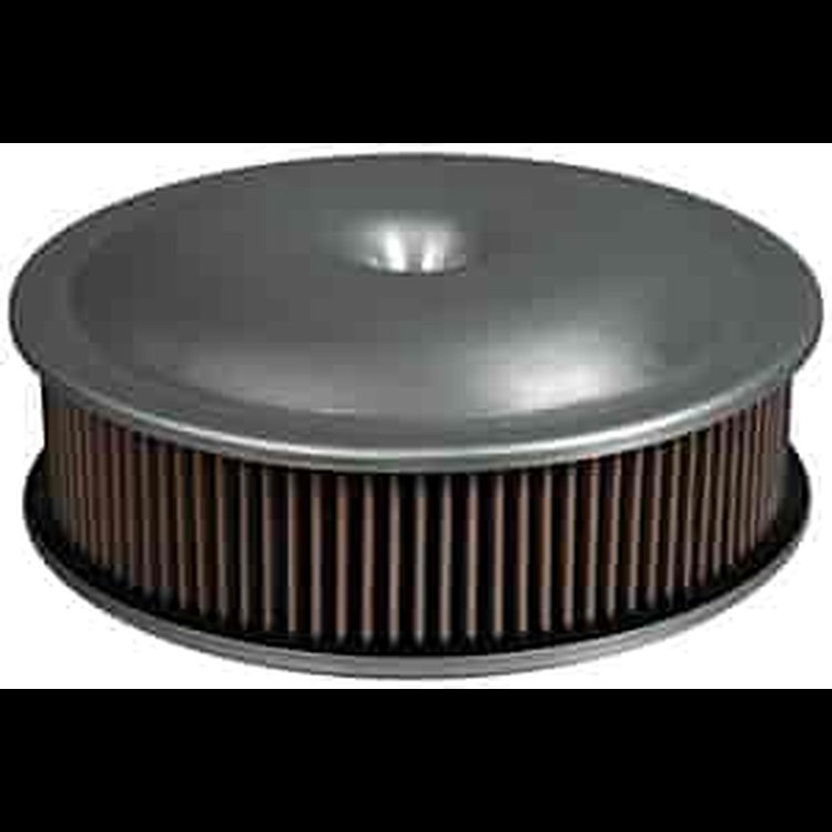 14" Spun Aluminum Air Cleaner Assembly 14 x 3" 1 3/4" Drop Base