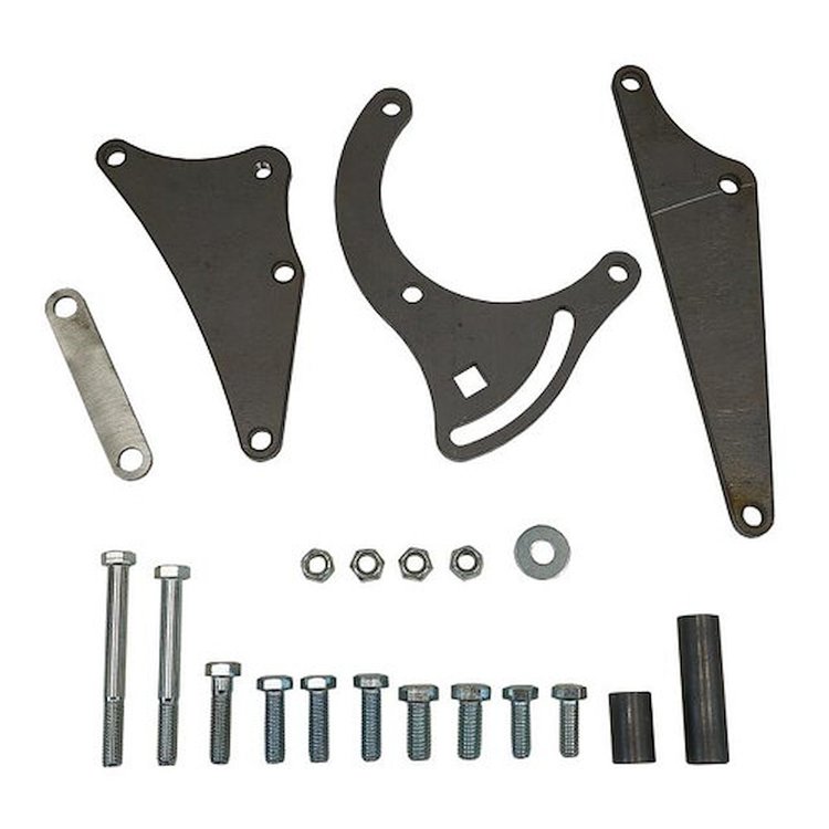 146035 Compressor Bracket Kit for 1968-1974 Chevrolet Corvette w/Big Block, Factory Air, 3-Groove Water Pump Pulley