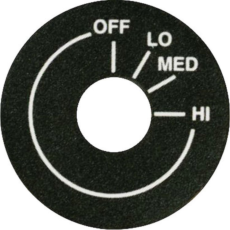Blower Fan Knob Decal