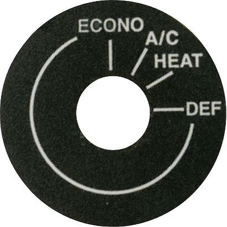 AC/Heat/Defrost Mode Knob Decal