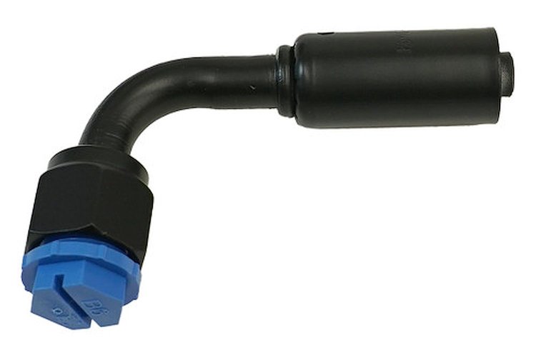 359310 Beadlock Reduced Barrier Hose Black O-Ring Fitting [90-Degree, #6]