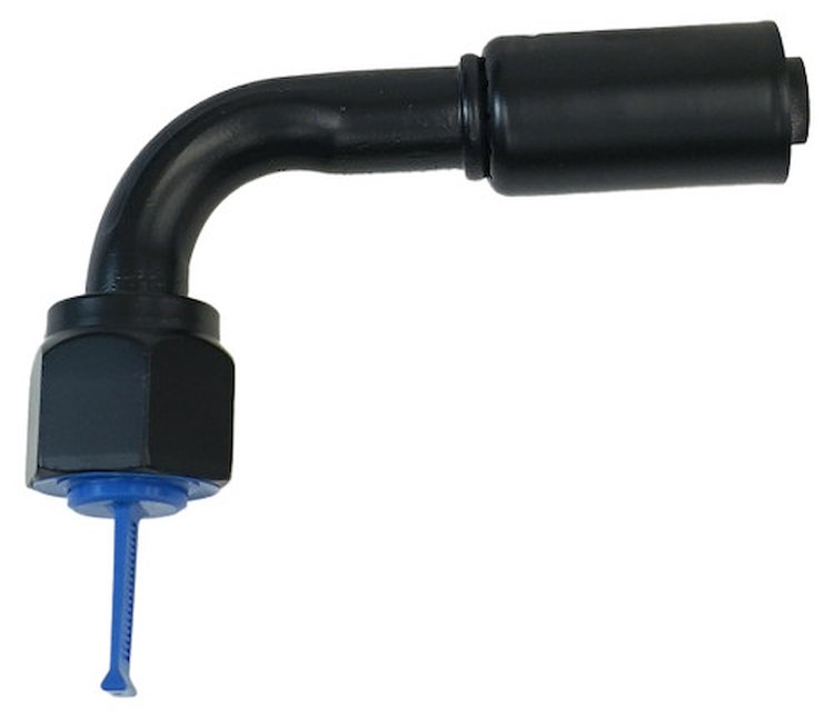 359320 Beadlock Reduced Barrier Hose Black O-Ring Fitting [90-Degree, #8]