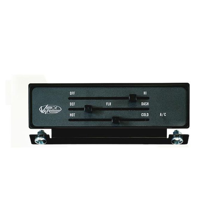 473081 Gen IV & Gen 5 SureFit Control Panel for 1967-1972 Chevrolet & GMC Trucks, Black Anodized Machined Alumium