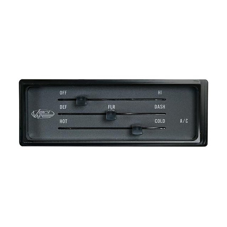 473272 SureFit Replacement Control Panel for 1966-1967 Chevrolet Chevy II Nova, Black Anodized Aluminum