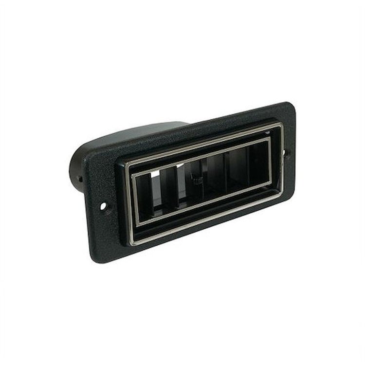 490549 Louver for 2.5 in. Hose - 2.06 in. Height x 5 in. Width [Black with Chrome Accents]