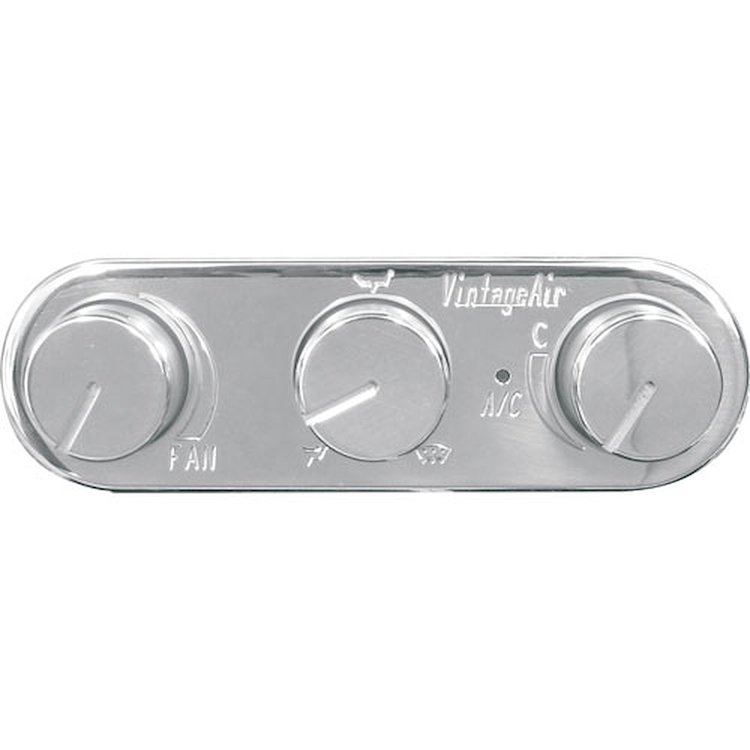 491210-RUA Gen IV & Gen 5 ProLine 3-Knob Oval Horizontal Control Panel with Polished Face & Knobs