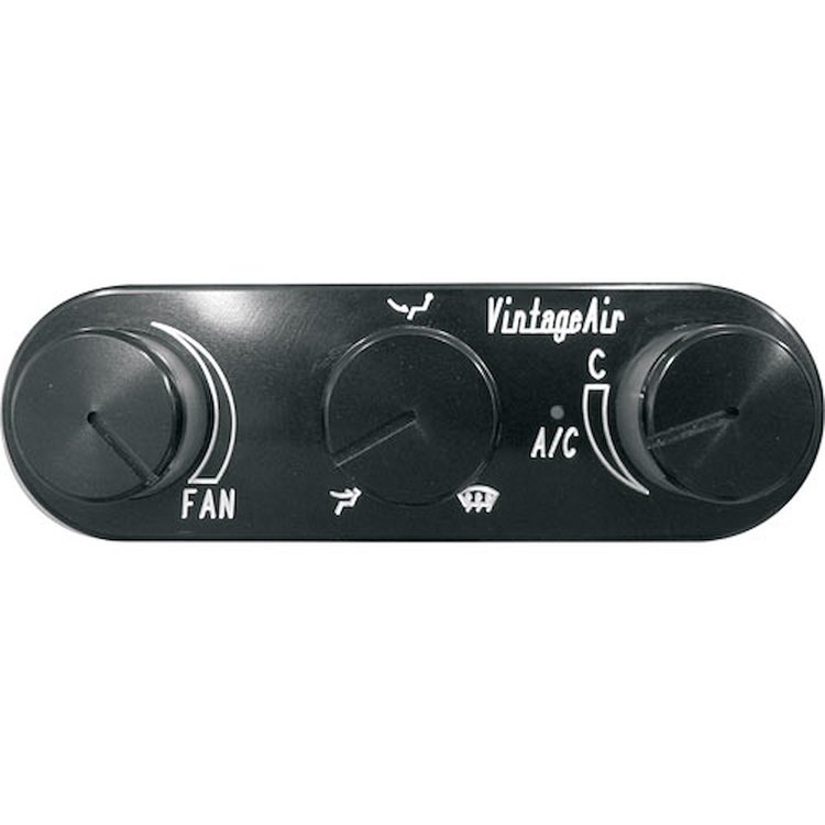 491223-RUA Gen IV & Gen 5 ProLine 3-Knob Oval Horizontal Control Panel with Black Anodized Face & Knobs