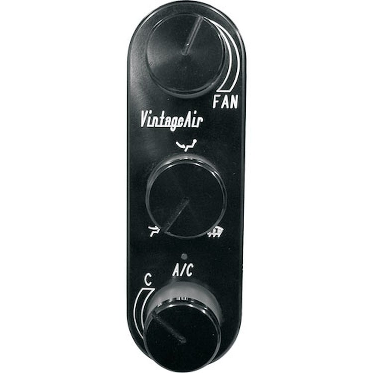 491226-RVA Gen IV & Gen 5 ProLine 3-Knob Oval Vertical Control Panel with Black Anodized Face & Knobs