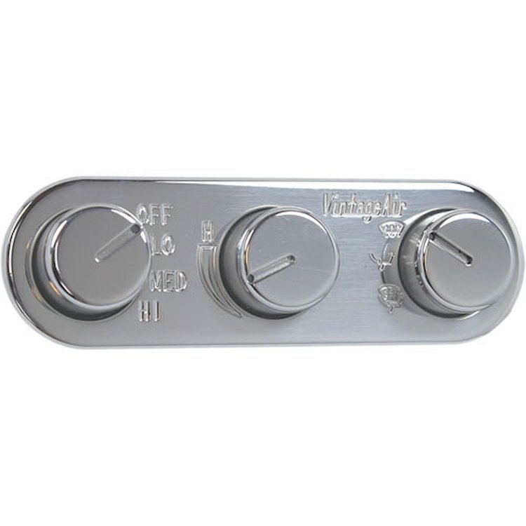 491610 Gen II ProLine 3-Knob Heater Control Panel, Polished Face & Knobs