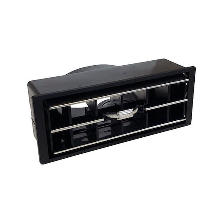 491791 Louver for 2.5 in. Hose - 2.05 in. Height x 5.11 in. Width x 1.47 in. Thickness [Black with Chrome Accents]