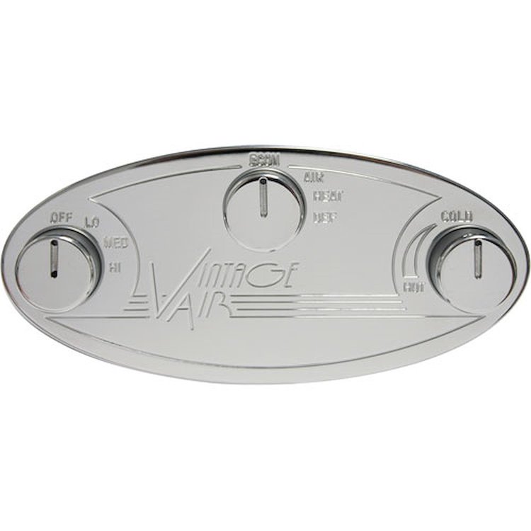 49500-VSQ StreamLine ProLine Oval Control Panel for Vacuum Controlled Systems, Aluminum