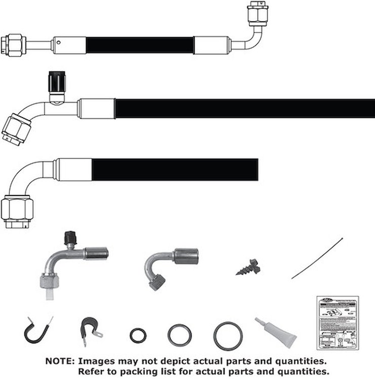 521114 SureFit Reduced Barrier Modified Hose Kit for 1970-1974 Dodge Challenger, Plymouth Barracuda w/Factory Air
