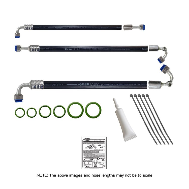 Gen IV SureFit Modified Hose Kit 1967-72 GM Pickup Truck without Factory A/C