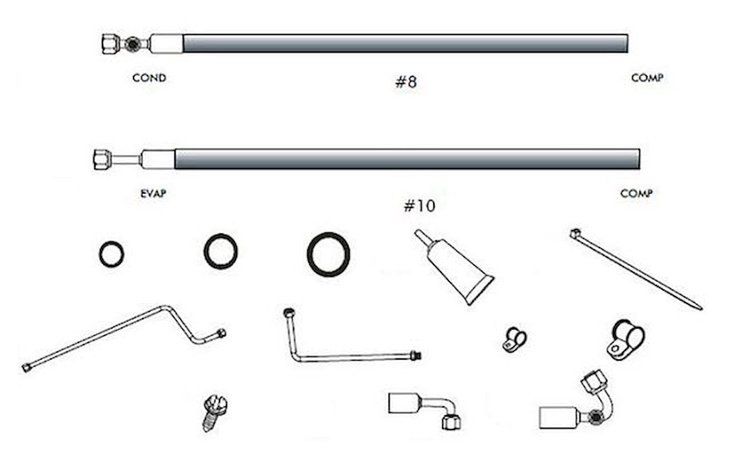 Standard Beadlock A/C Hose Kit