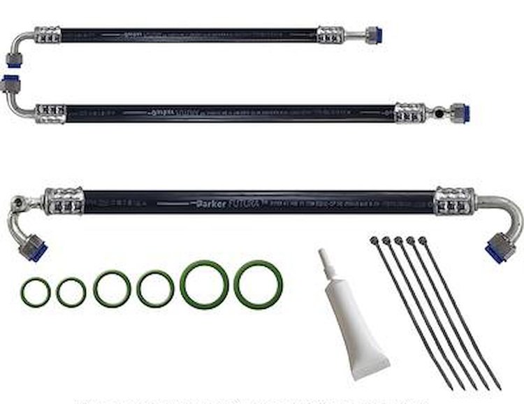 521221 SureFit Reduced Barrier Modified Hose Kit 1968-1972 Olds Cutlass w/ Factory A/C, Driver Side Compressor, Standard