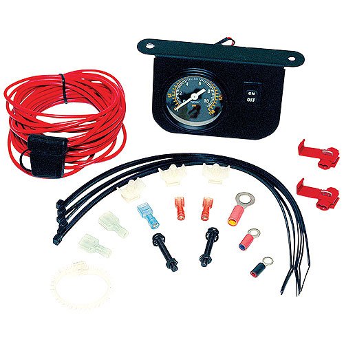 Dash Panel Air Pressure Gauge Kit Black Face Dial