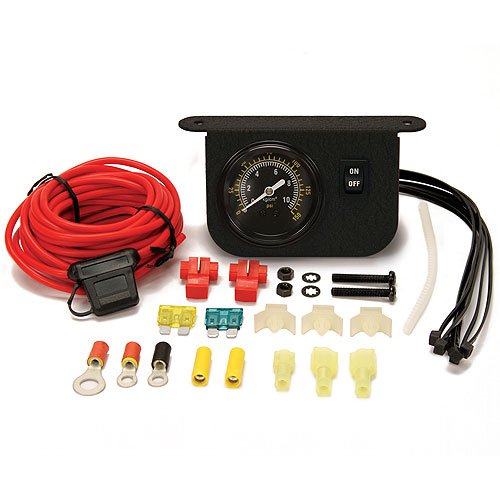 Dash Panel Air Pressure Gauge Kit Black Face Dial