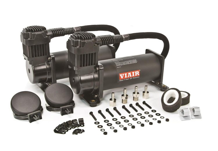 444C Dual Performance Air Compressor Value Pack Stainless Steel Braided Leader Hoses with Inline Check Valve