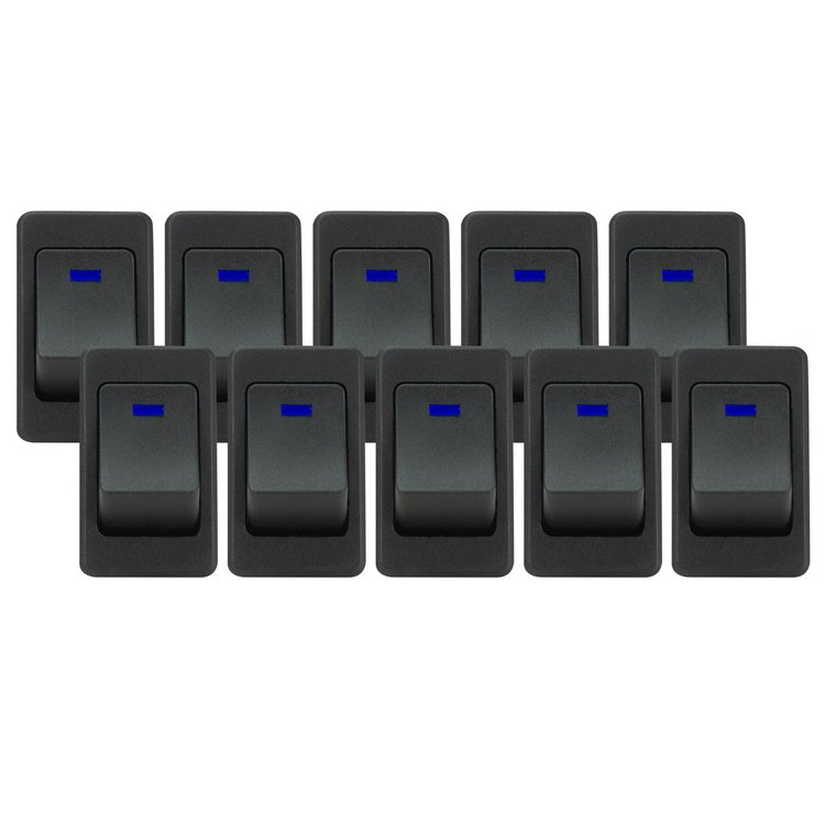 Rocker switch blue (10Pc)