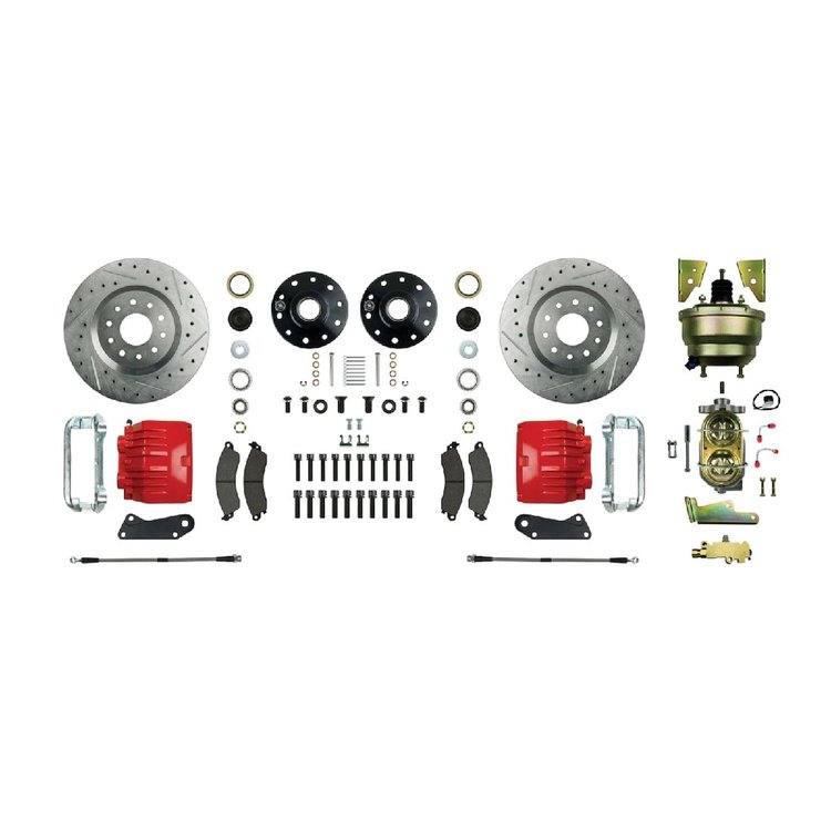 Signature Big Brake Power Kit 64- 72 GM A Body 67- 69 F Body 68- 74 X Body Red Calipers