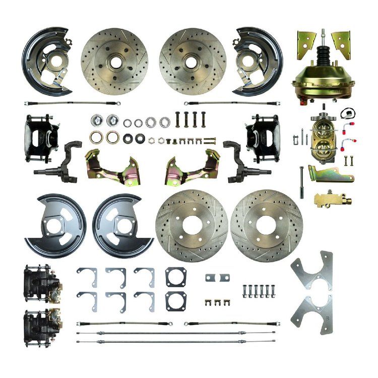 64 - "72 A Body GM, Booster, Black Show"N Go - Power 4 Wheel Disc Conversion