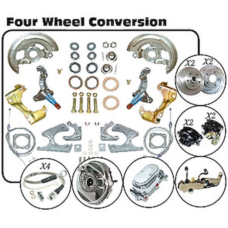 62 - "67 X Body GM, Chrome Booster, Black Show"N Go - Power 4 Wheel Disc Conversion