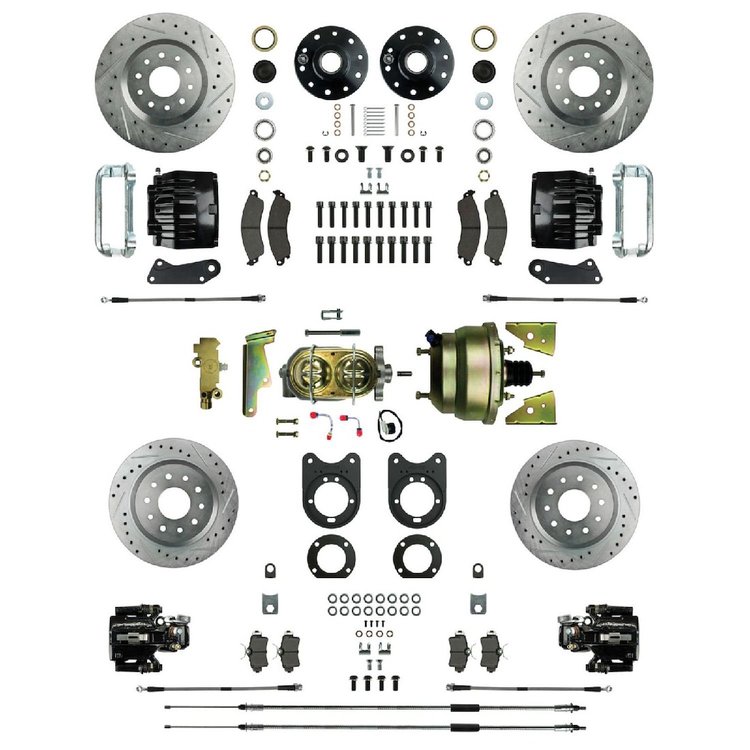 Signature 4-Wheel Big Brake Conversion Kit With Power Brake Booster & Master Cylinder