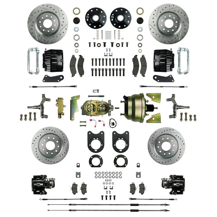 Signature 4-Wheel Big Brake Conversion Kit With Power Brake Booster & Master Cylinder