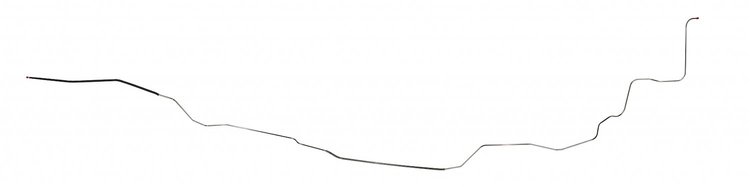 70 -72 Hardtop w/o ECS 1/4 - Front to Rear Fuel Return Line Short Side