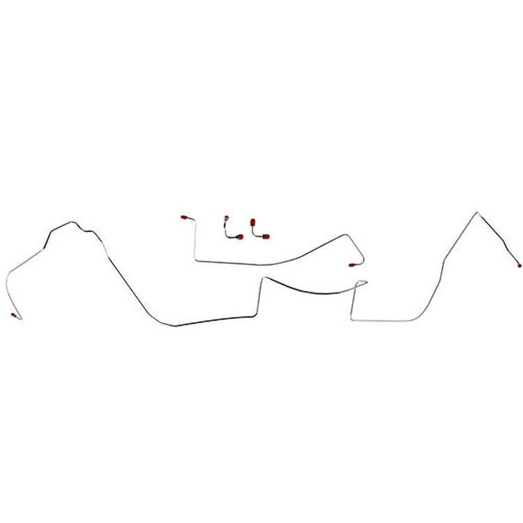64 -65 Disc Conv. - Front Brake Line Kit 4 Pcs.