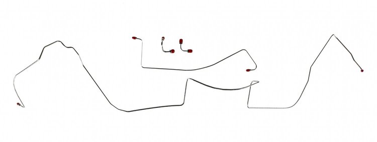 64 -65 Disc Conv. - Front Brake Line Kit - Stainless 4 Pcs.