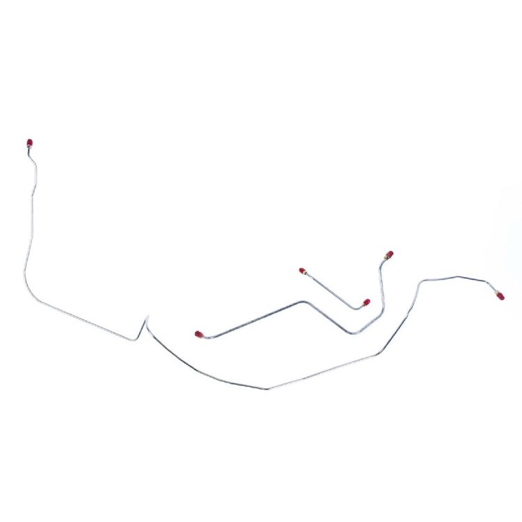 66 Pwr. Drum - Front Brake Line Kit 3 Pcs.