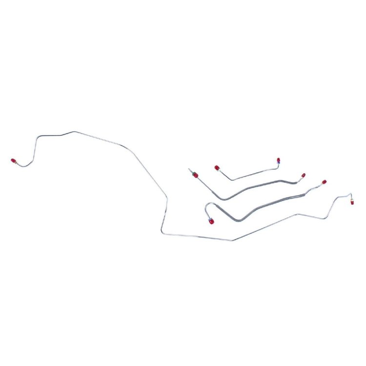 67 Std. Drum V-8 Excl. R/A AND HO - Front Brake Line Kit 4 Pcs.