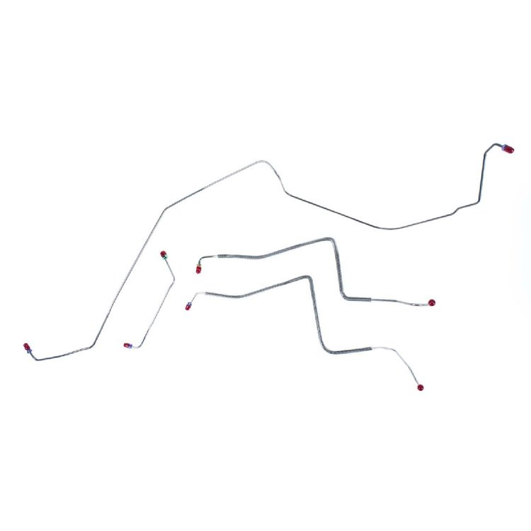 67 Pwr. Drum - Front Brake Line Kit 4 Pcs.