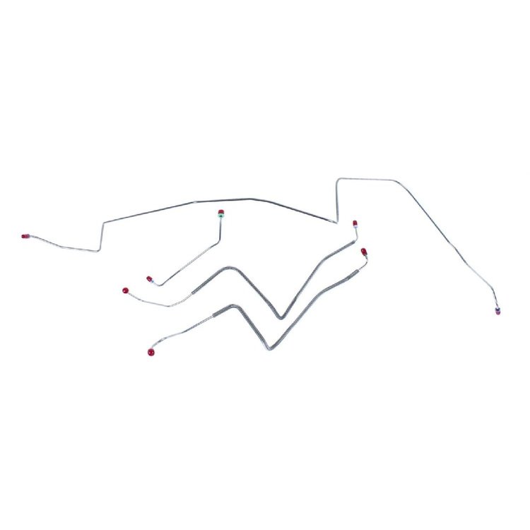 67 Pwr. Drum - Front Brake Line Kit 4 Pcs.