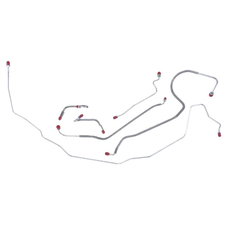 68 -72 Std. Drum - Front Brake Line Kit 6 Pcs.
