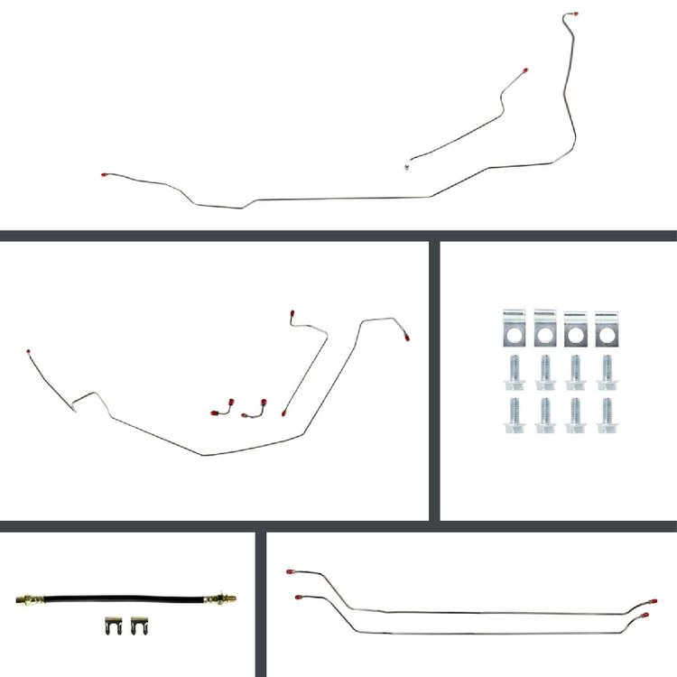 64 GTO/Cutlass Cnvt Manual Disc Conversion Complete Brake Line Kit 26 Pcs.
